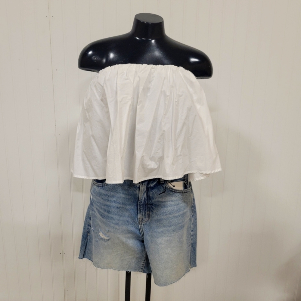 White Full Crop Top